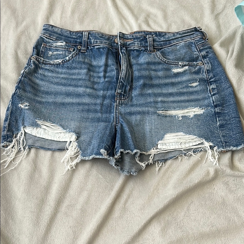 Distressed Denim Shorts